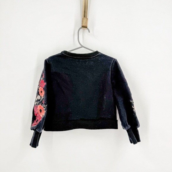 7 For All Mankind Red and Black Sweater with Floral Design - Picture 4 of 4